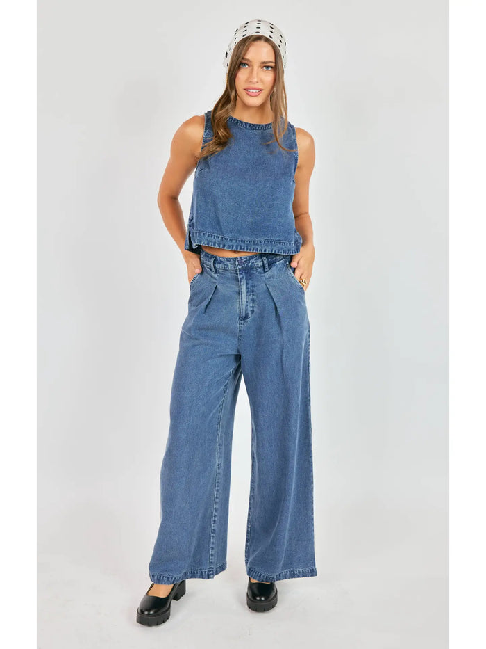 It’s Pouring Top - Chambray