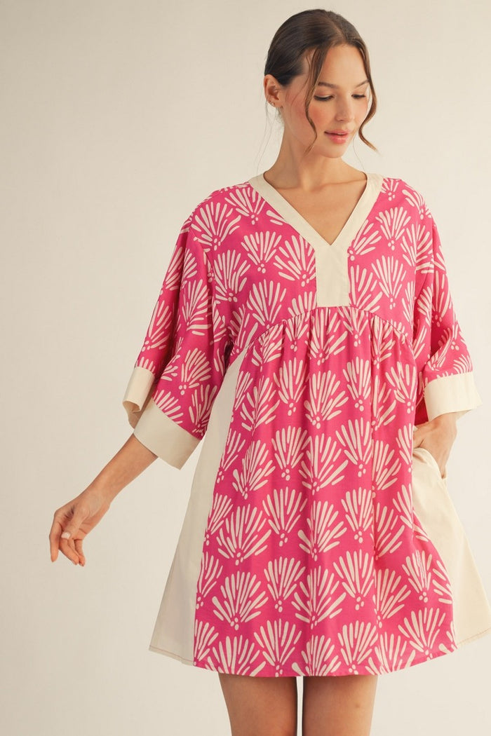 Fuchsia Kimono Dress