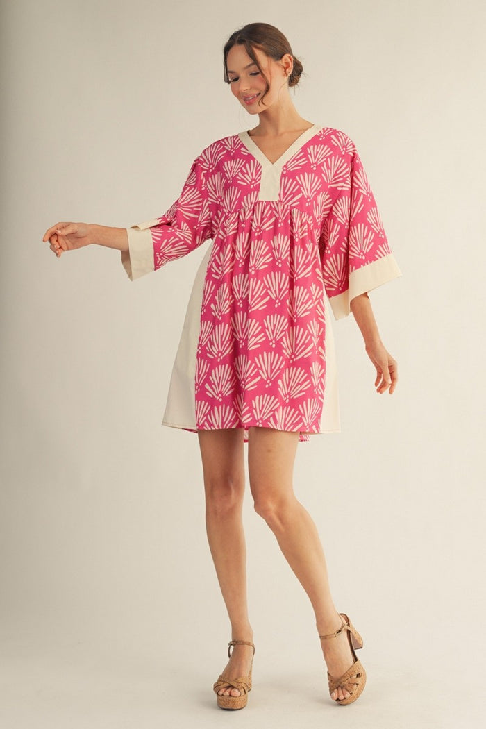 Fuchsia Kimono Dress
