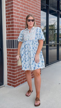 Daisy Puff Sleeve Dress