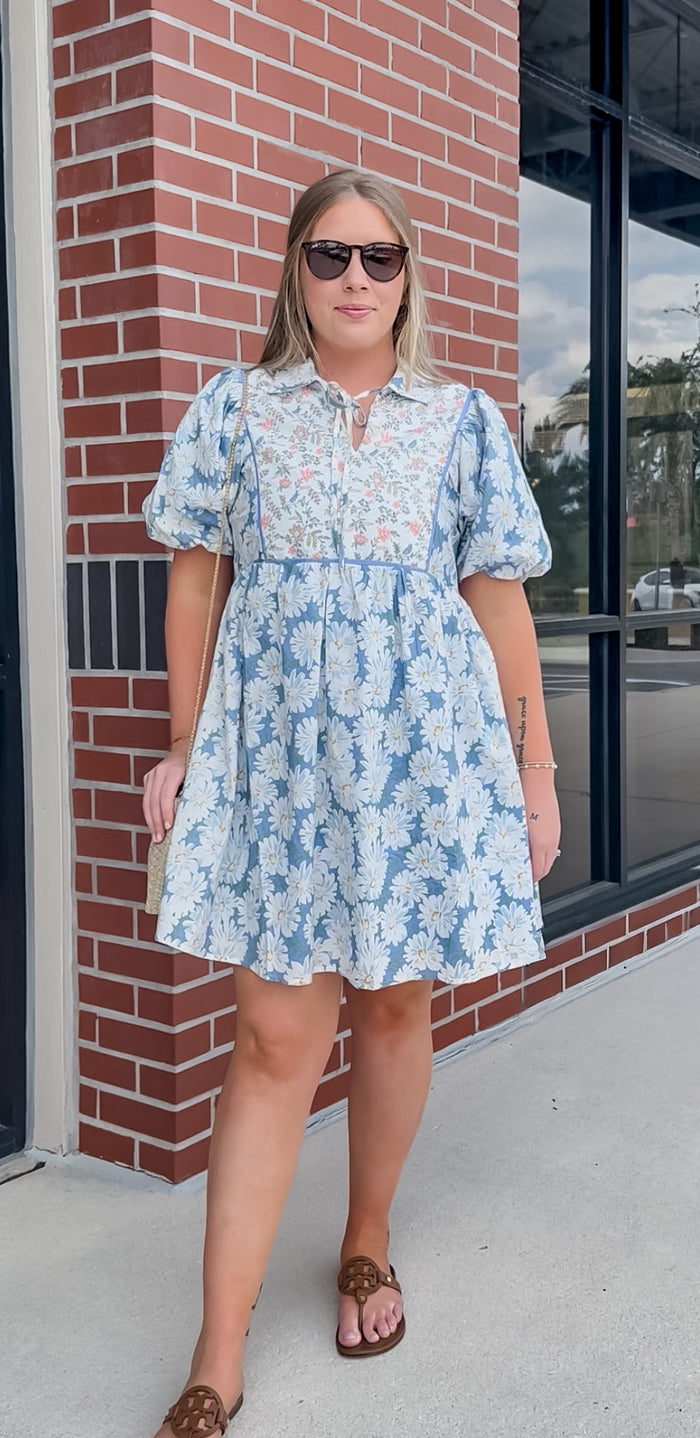 Daisy Puff Sleeve Dress