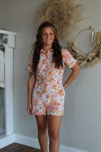 Retro Floral Romper