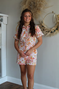 Retro Floral Romper