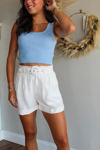 Dunes Belted Shorts - White