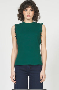 Bridget Ruffle Sleeve - Pine