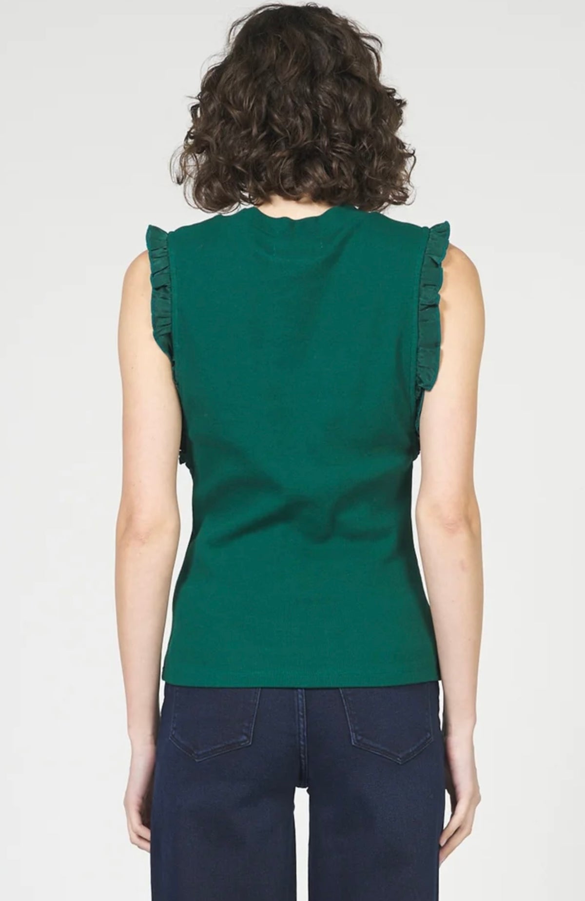 Bridget Ruffle Sleeve - Pine