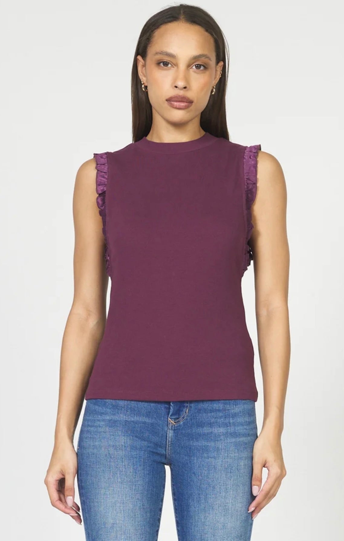 Bridget Ruffle Sleeve - Fig