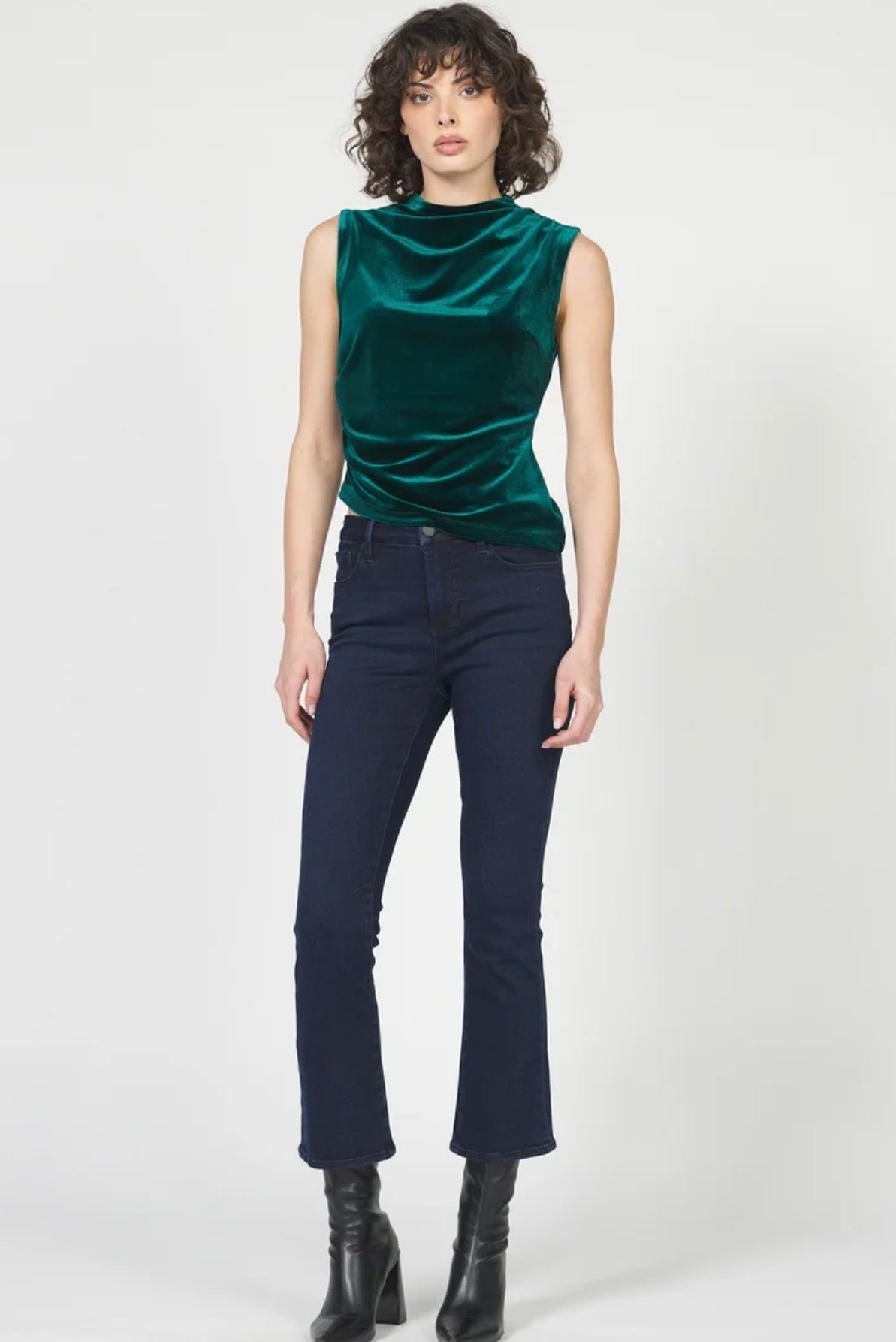 Shaunee Velvet Top - Emerald