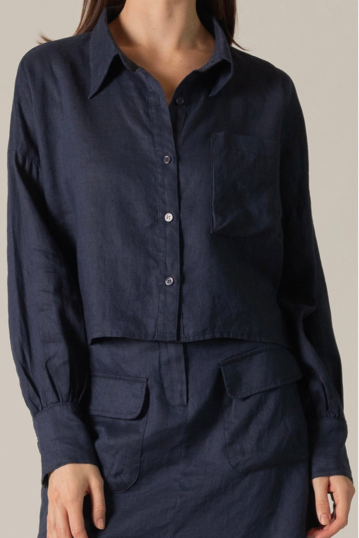 Leslie Linen Top