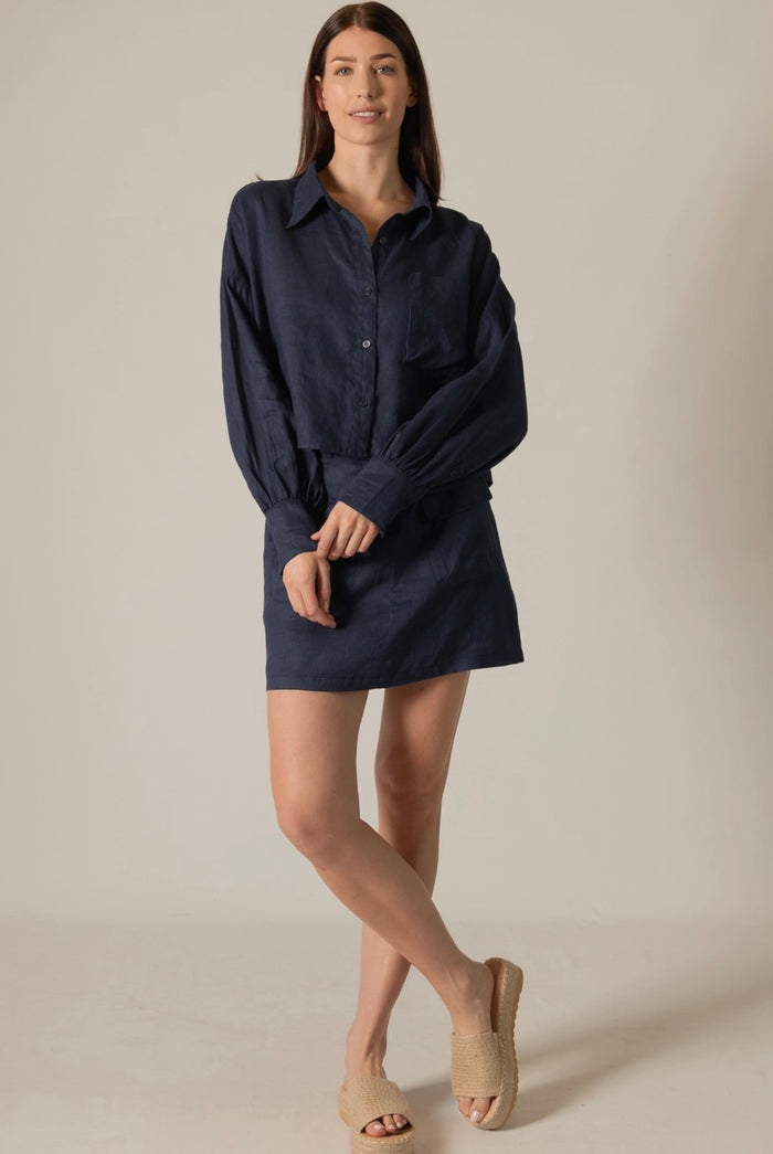 Leslie Linen Top