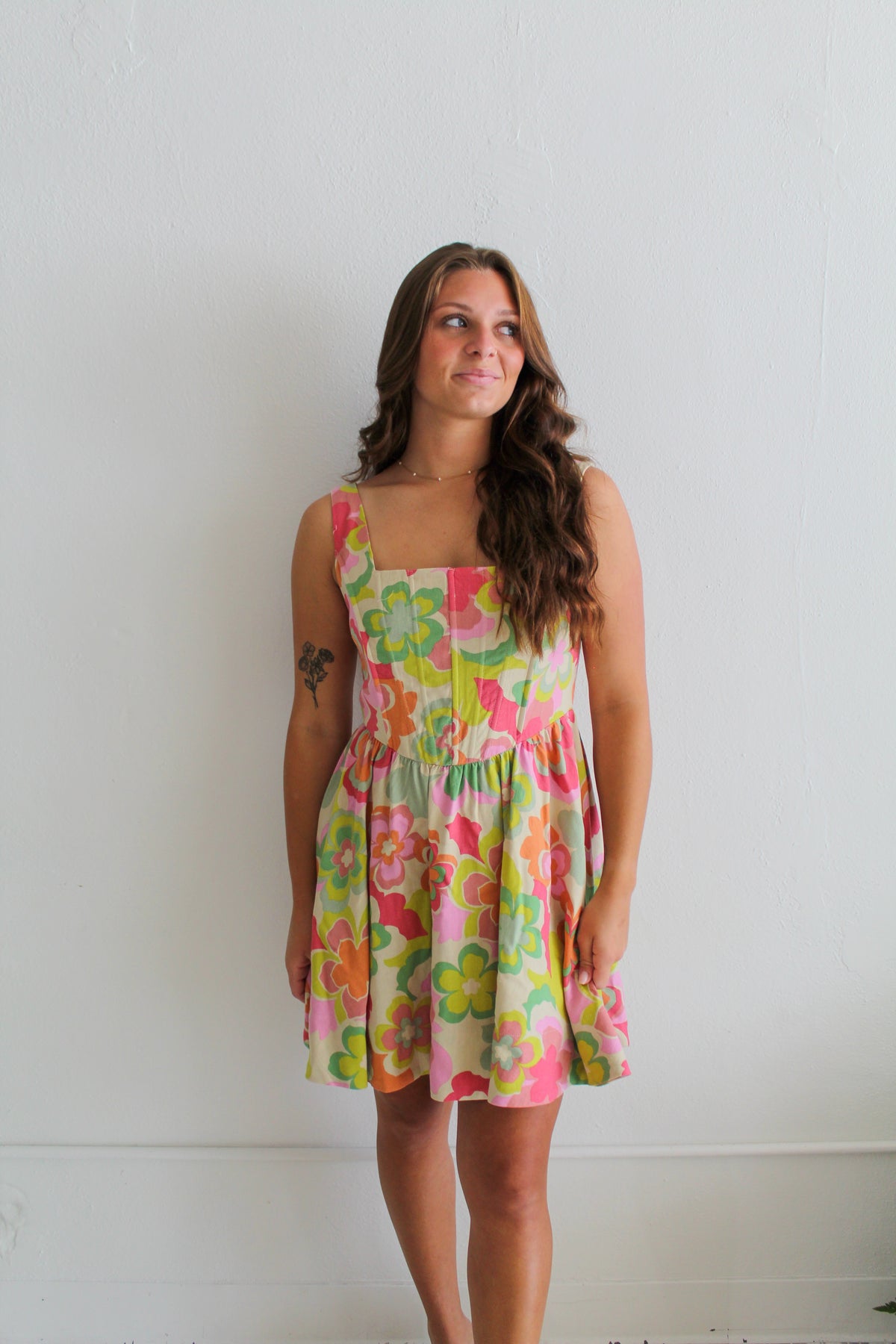 Super Floral Linen Dress