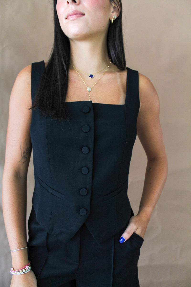 Serena Button Vest