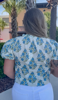 Elaine Floral Top
