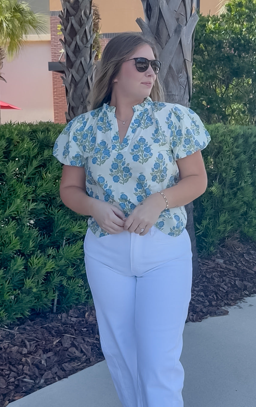 Elaine Floral Top