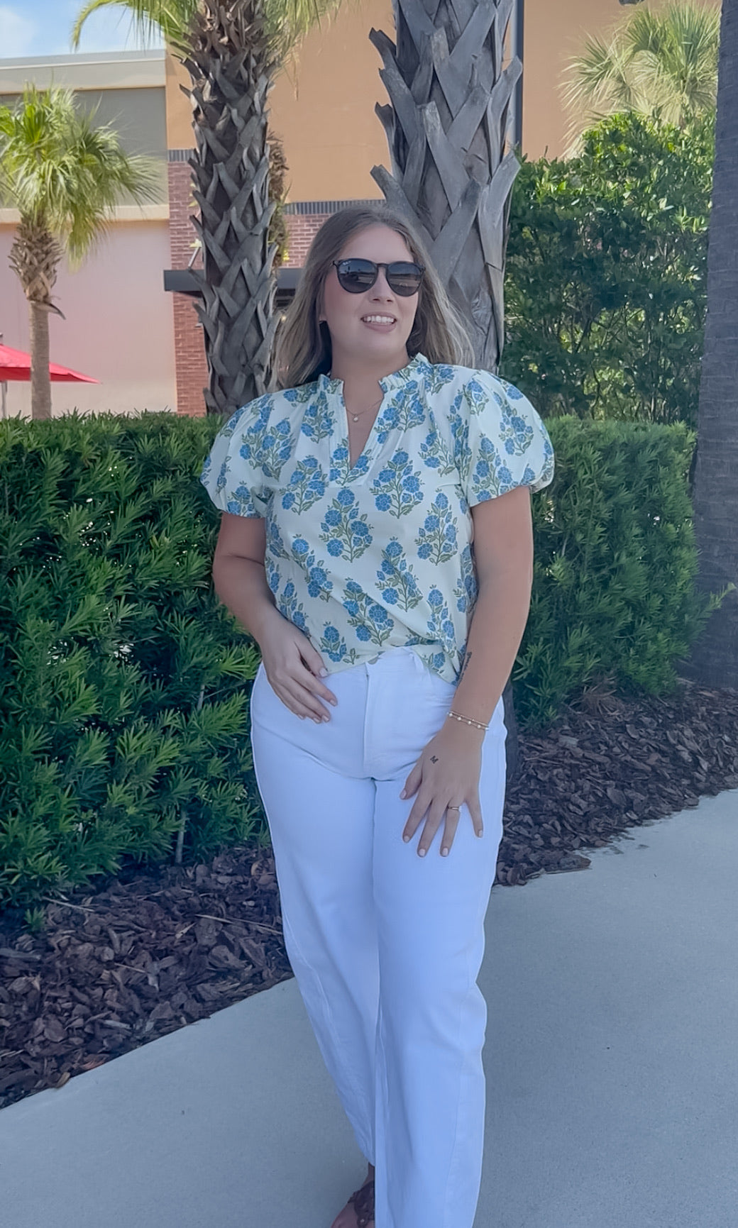 Elaine Floral Top