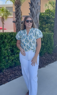 Elaine Floral Top