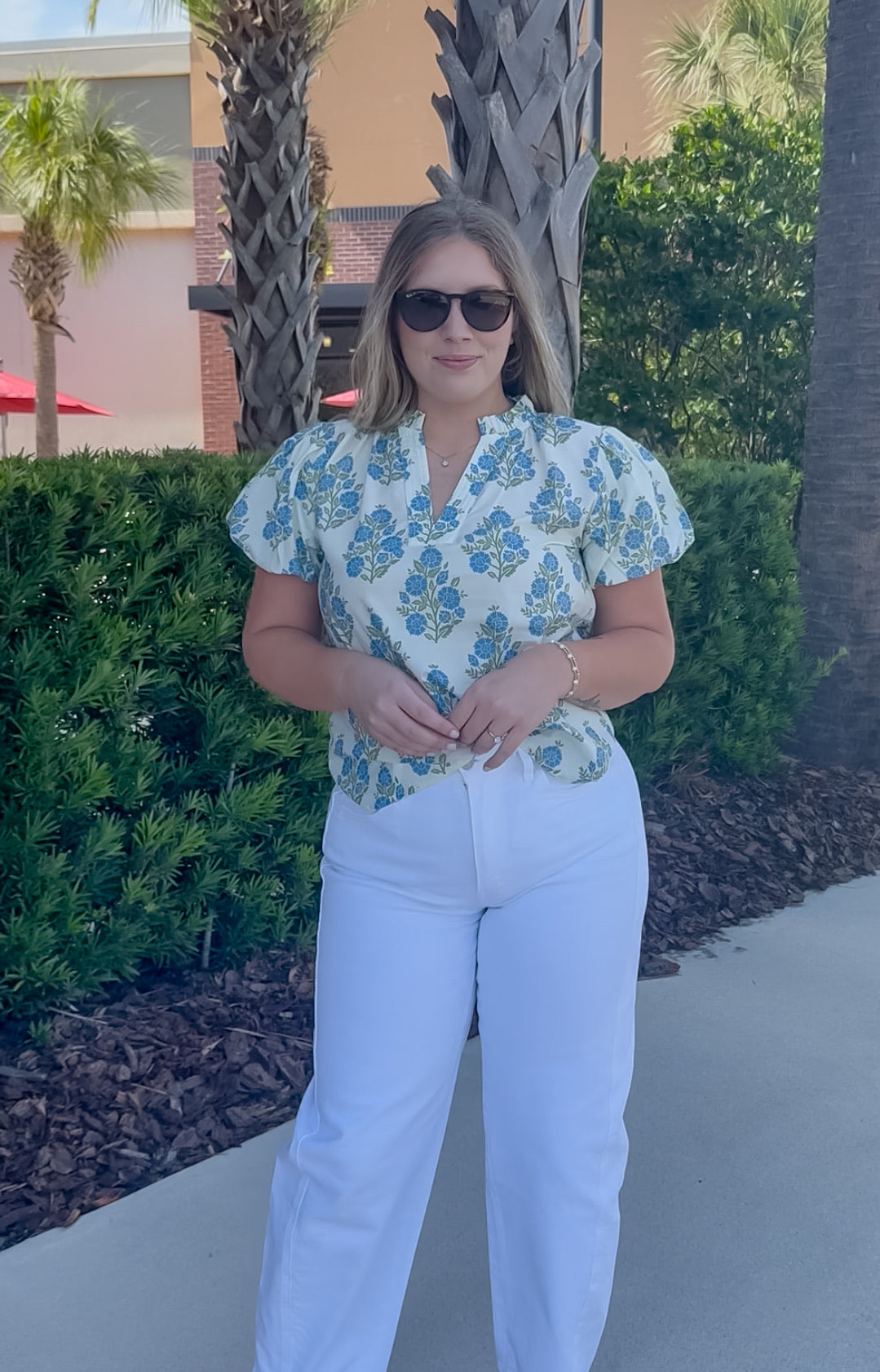 Elaine Floral Top