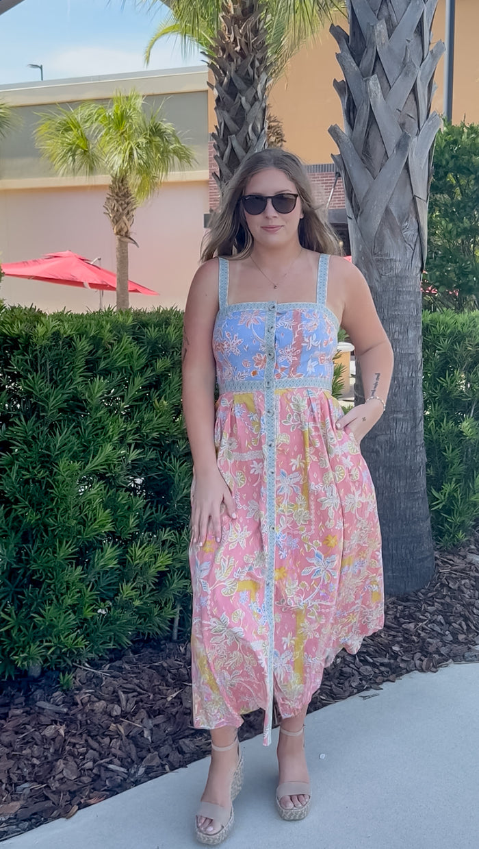 Blushing Floral Midi