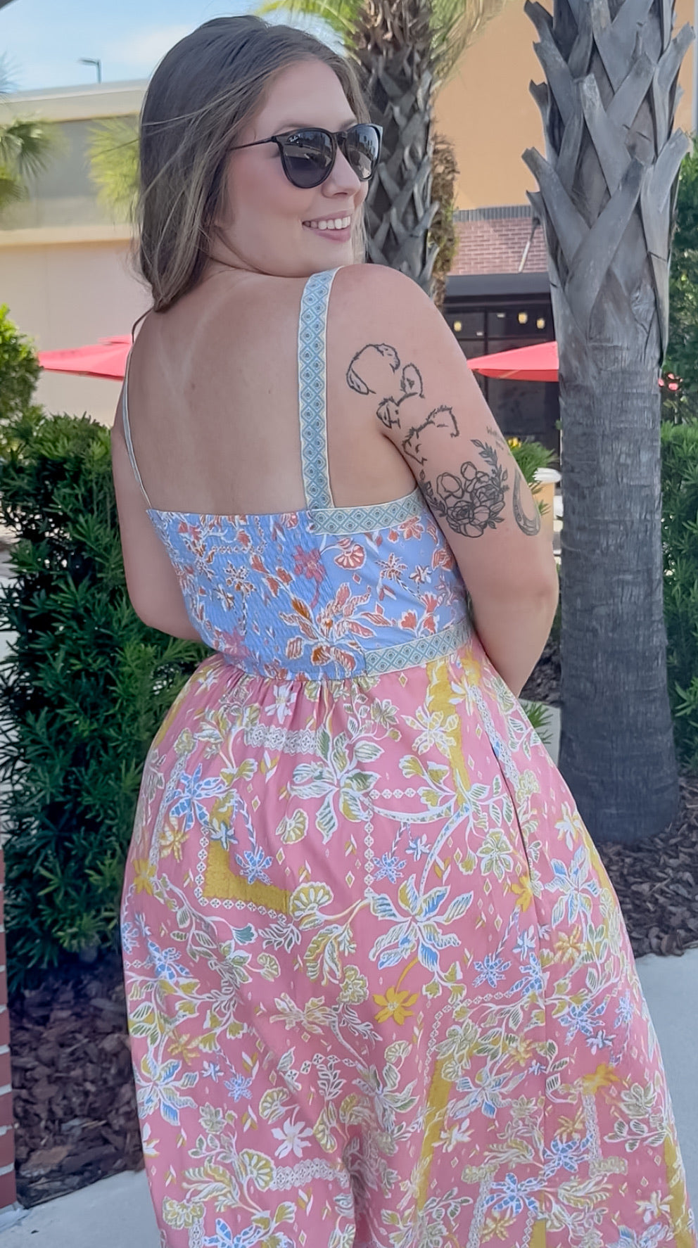 Blushing Floral Midi