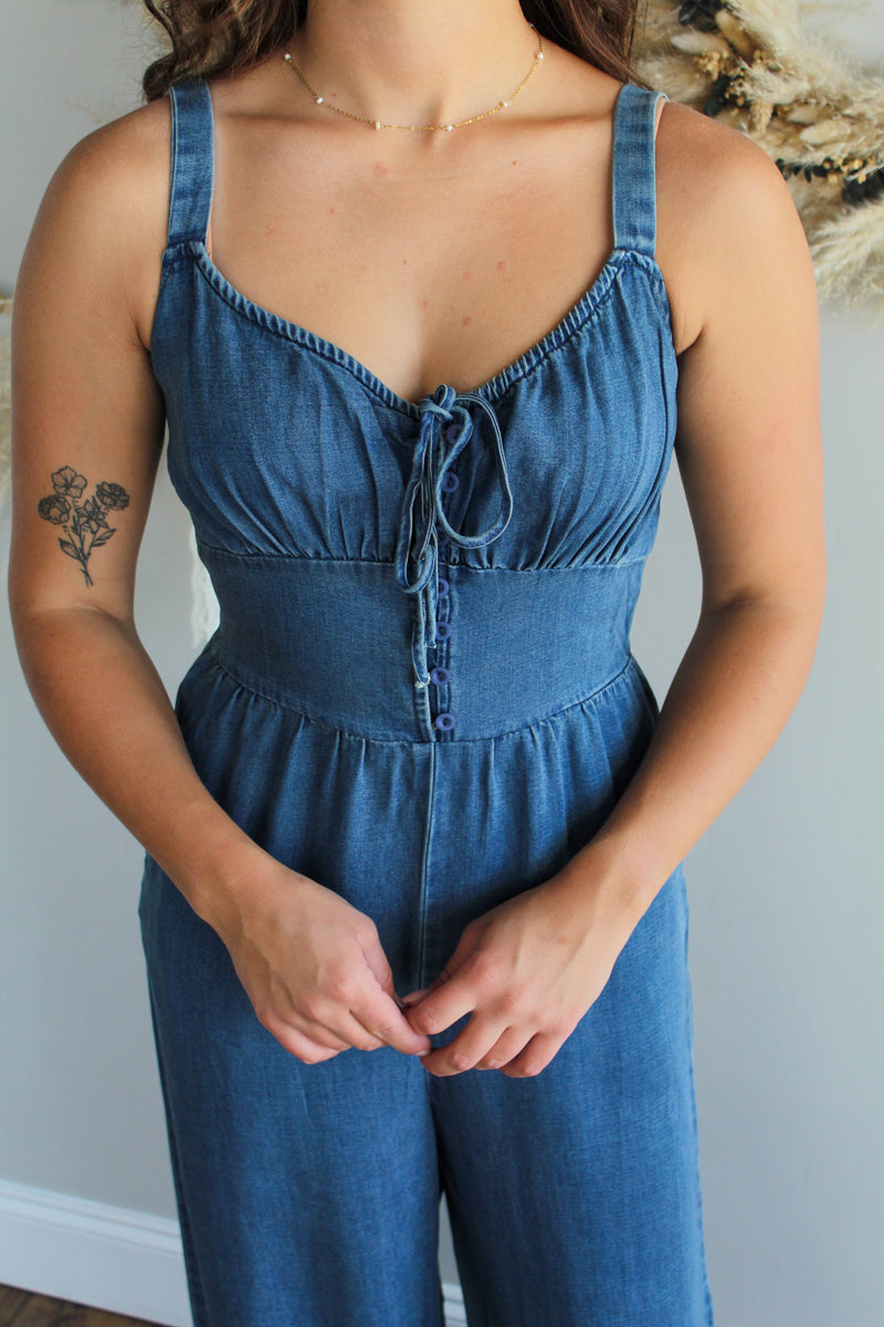 Archives Button Jumpsuit