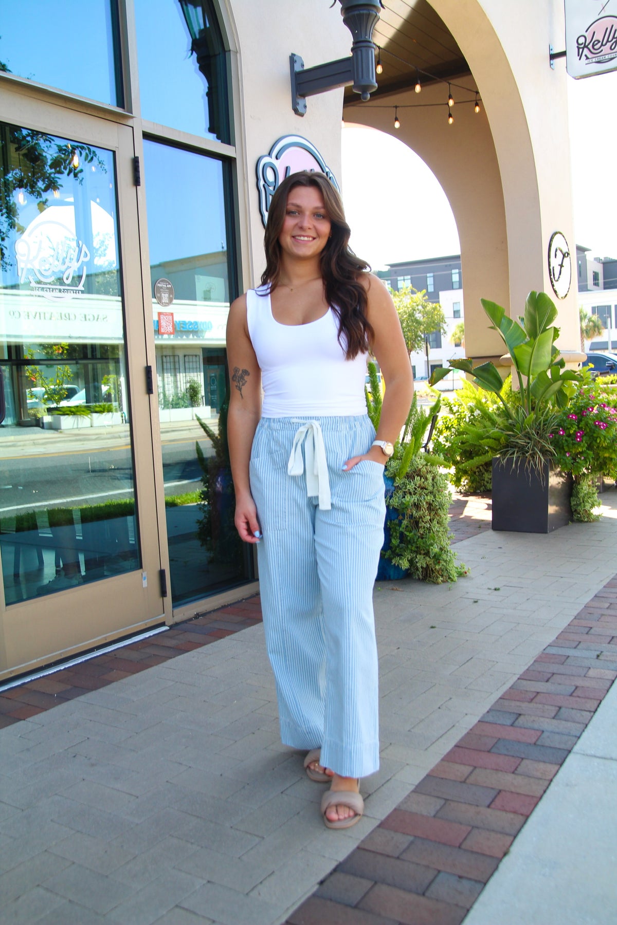 Sandy Striped Pants