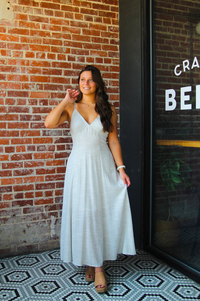 Striped Linen Maxi