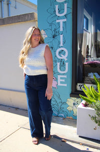 Audrey Wide Leg - Dark Denim