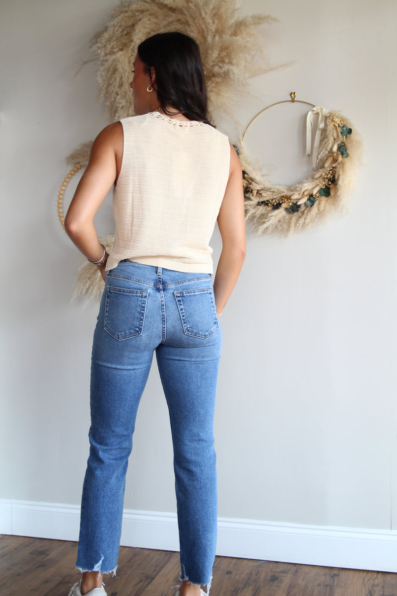 Vic High Rise Crop Jeans