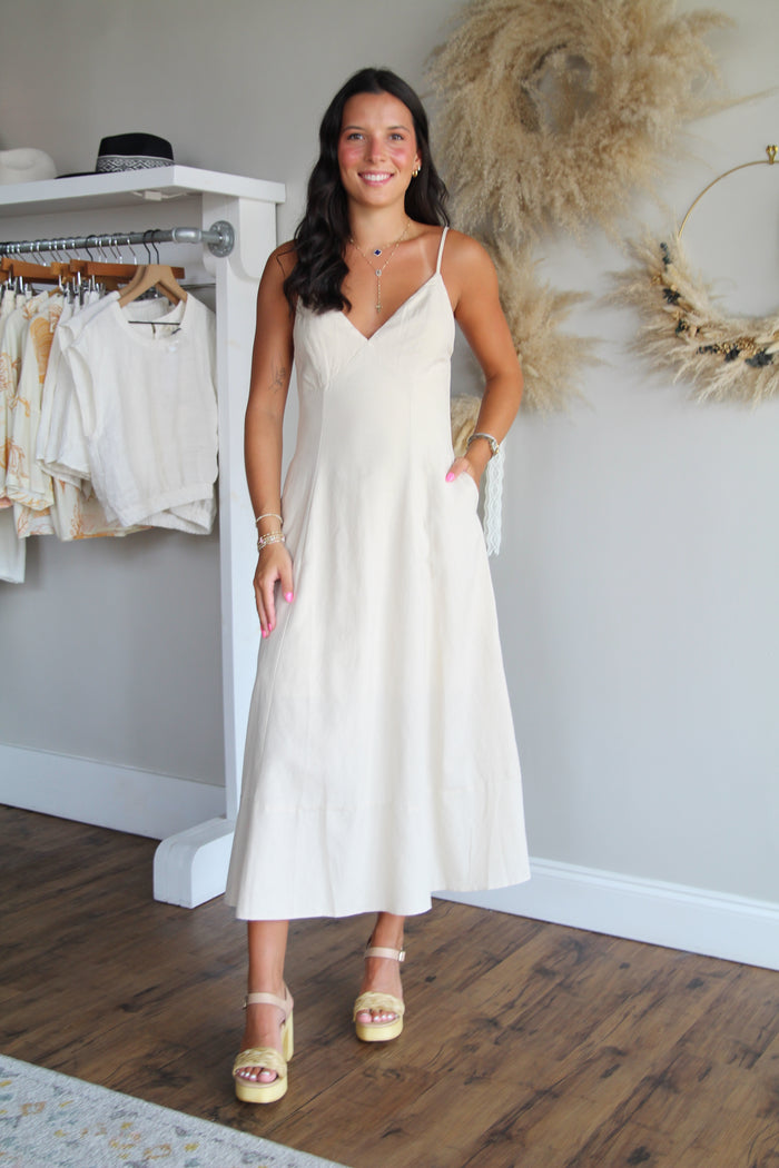 Linen Open Back Maxi