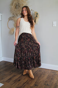 Gather Floral Skirt