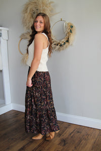 Gather Floral Skirt