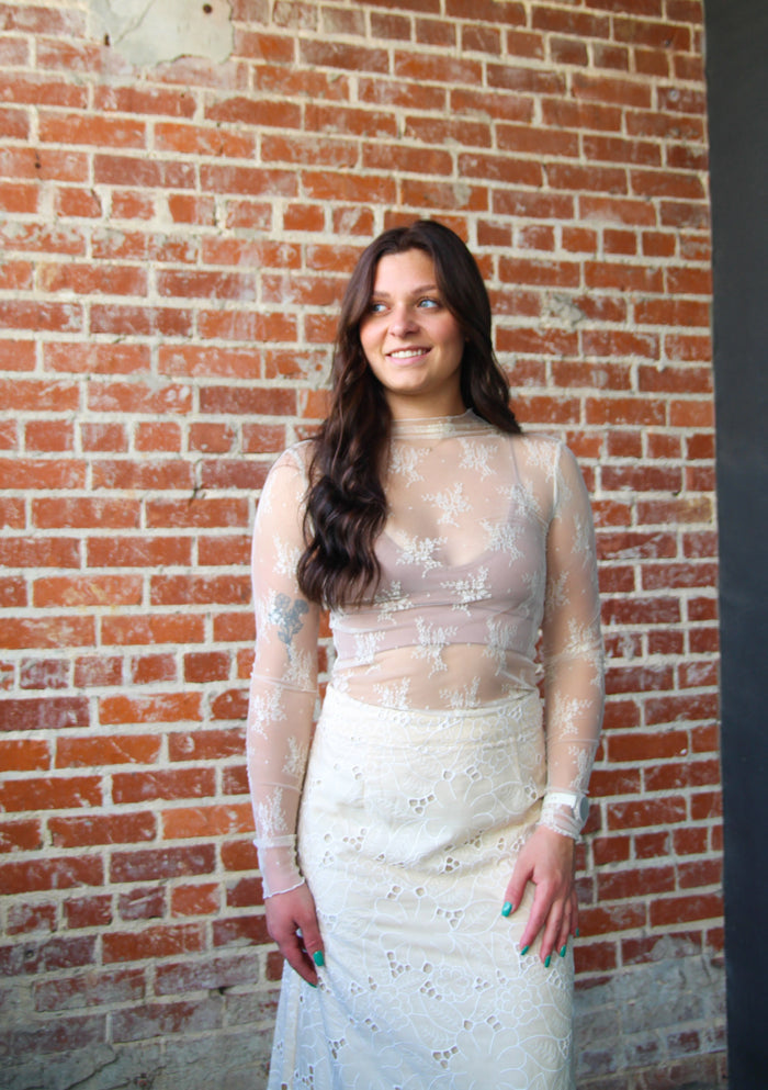 Aubrey Lace Top - Ivory