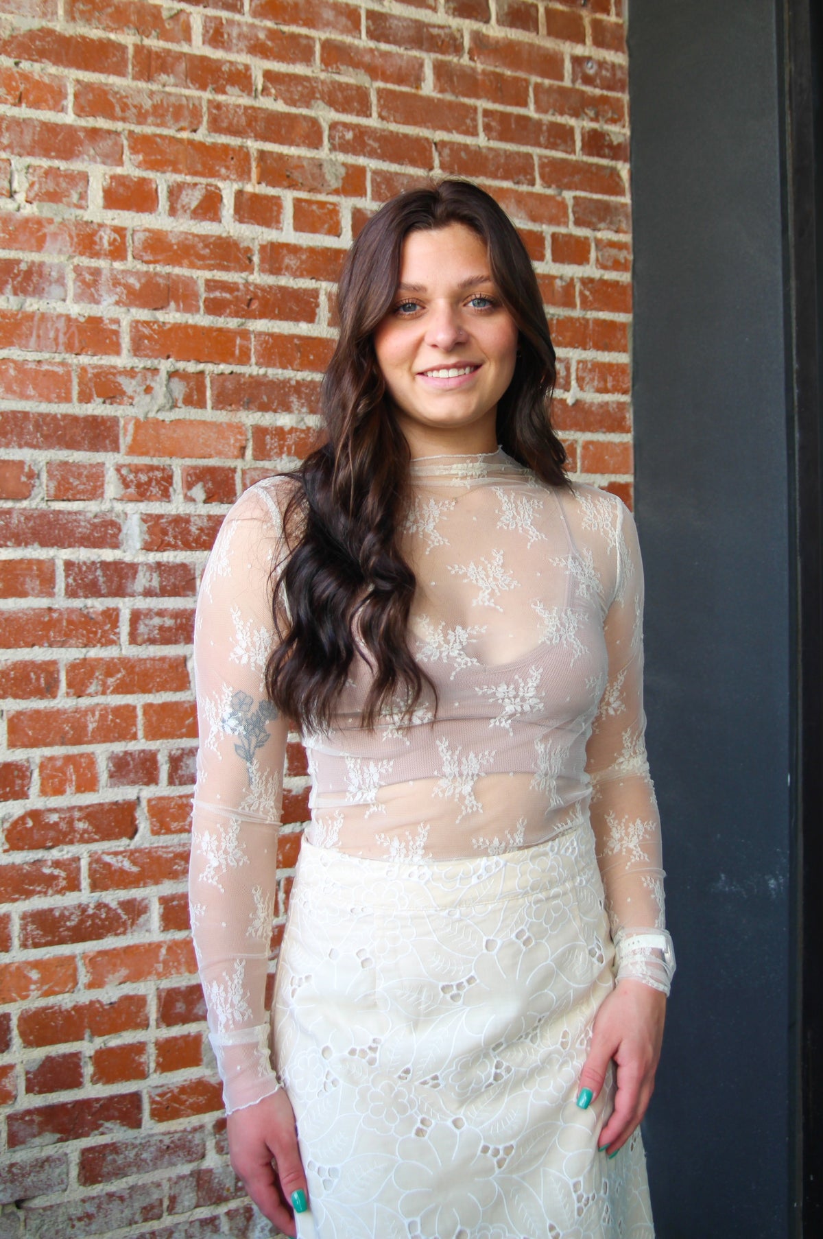 Aubrey Lace Top - Ivory