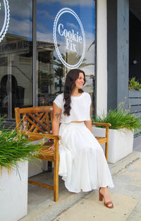 Nova Midi Skirt - Cream