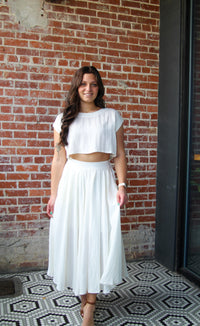 Nova Midi Skirt - Cream