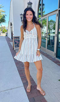 Halter Striped Dress