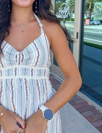 Halter Striped Dress