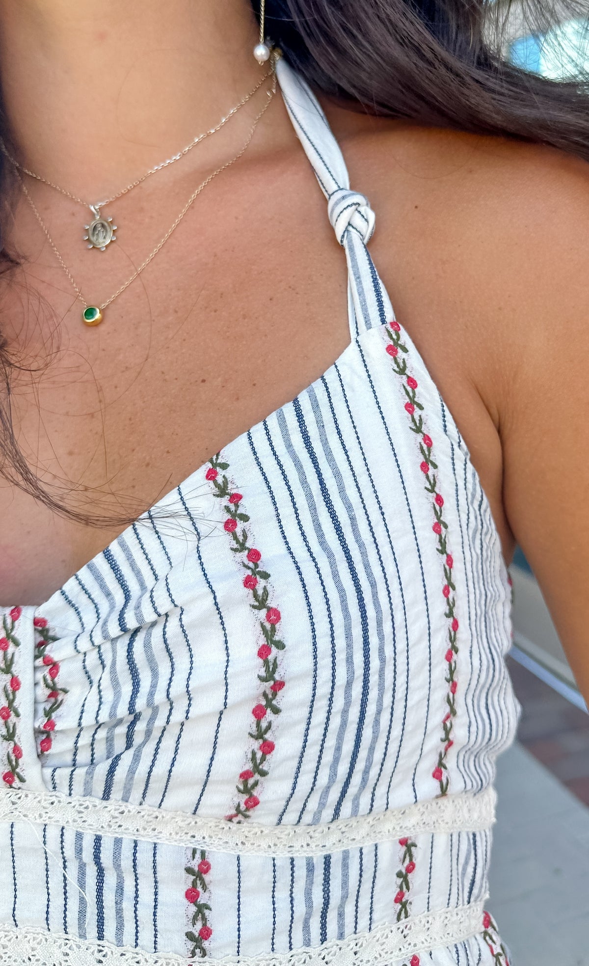 Halter Striped Dress