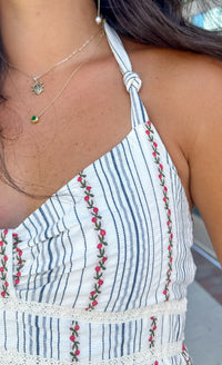 Halter Striped Dress