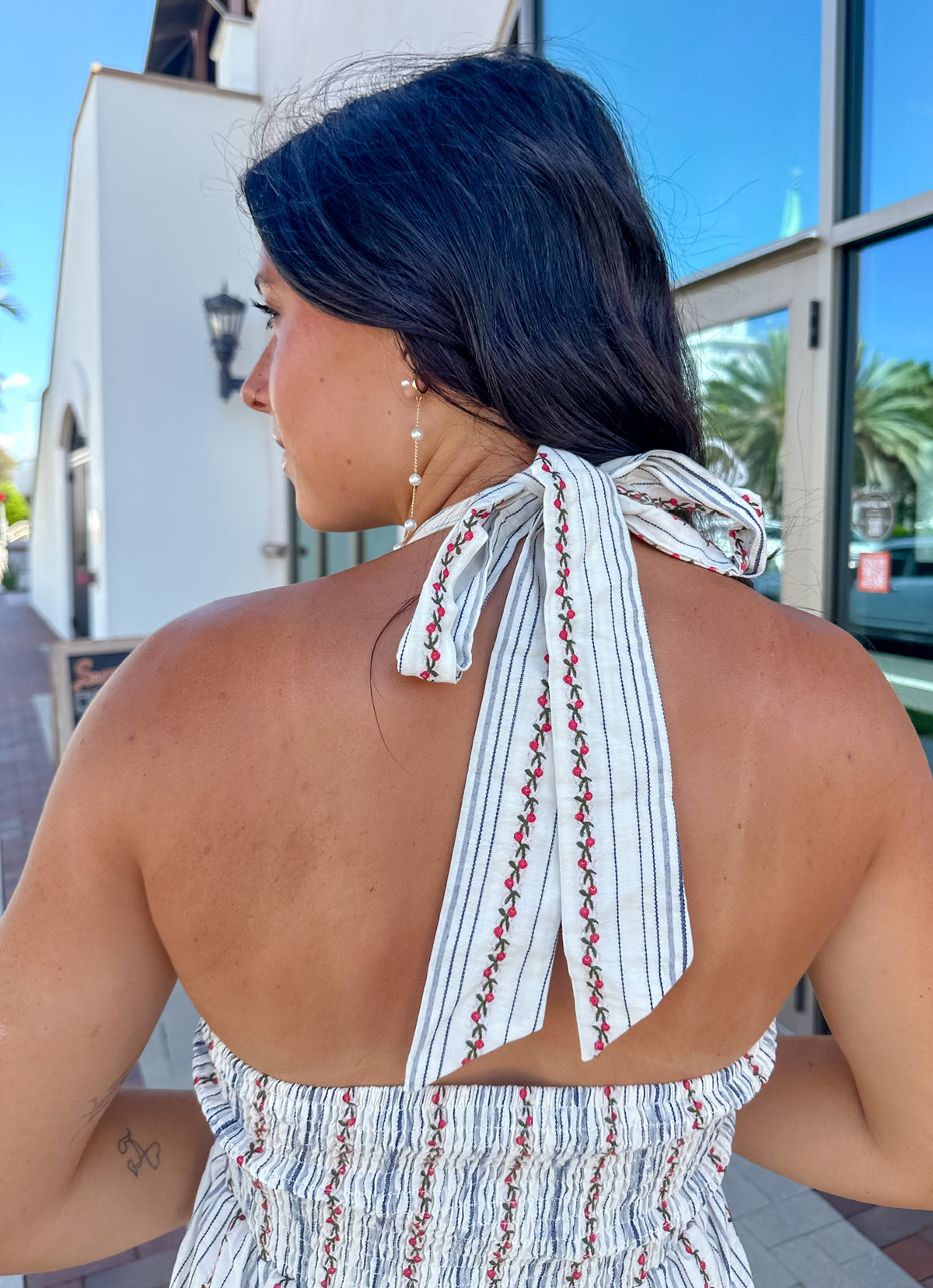 Halter Striped Dress