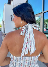 Halter Striped Dress