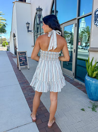 Halter Striped Dress