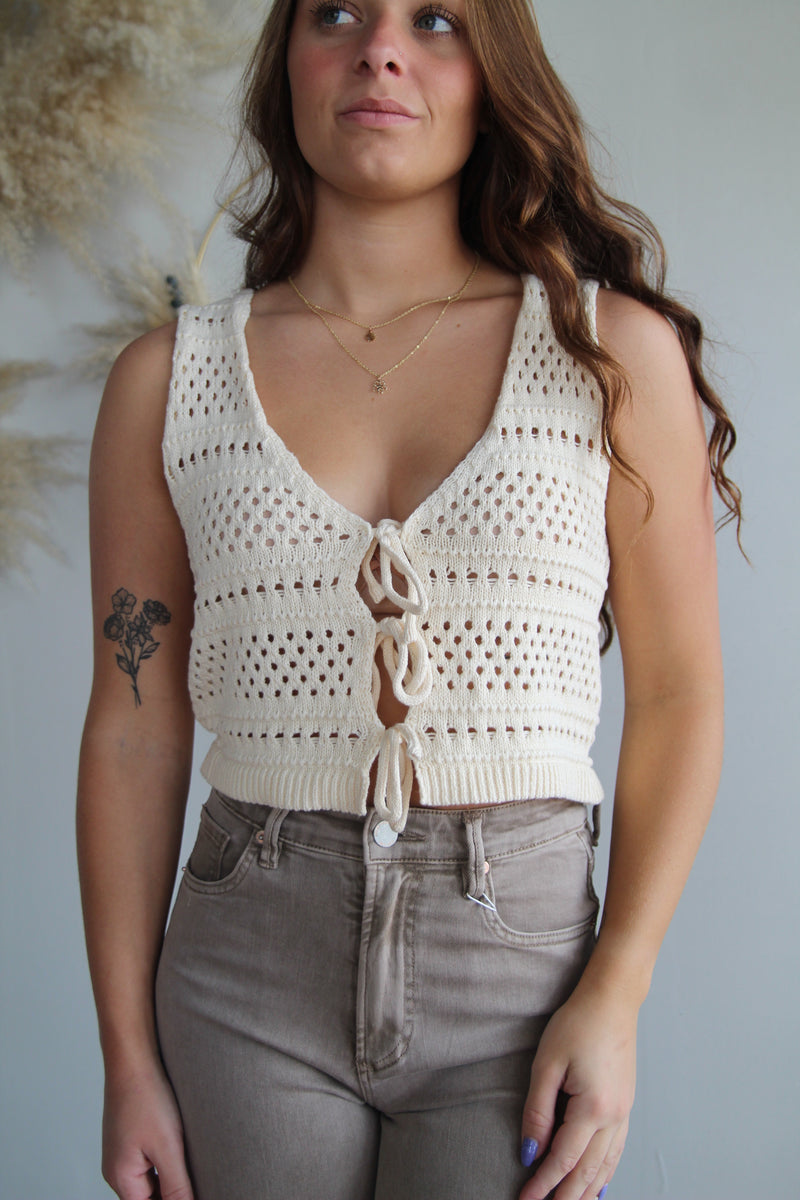 Crochet Bow Vest