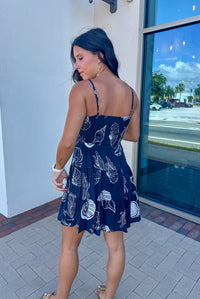 Navy Cut-Out Dress