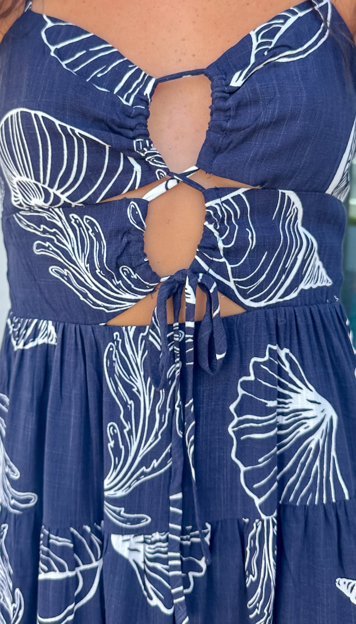 Navy Cut-Out Dress