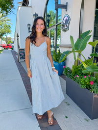 Blue Striped Maxi