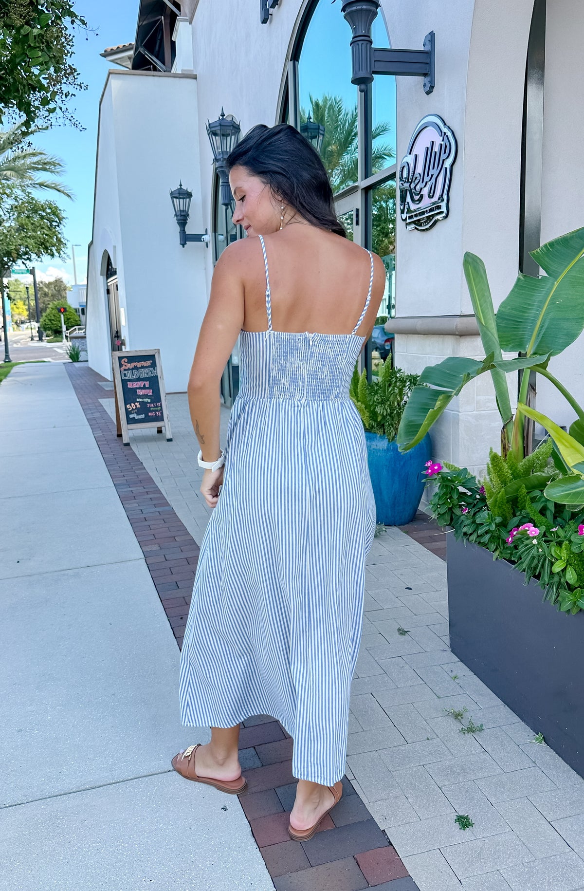Blue Striped Maxi
