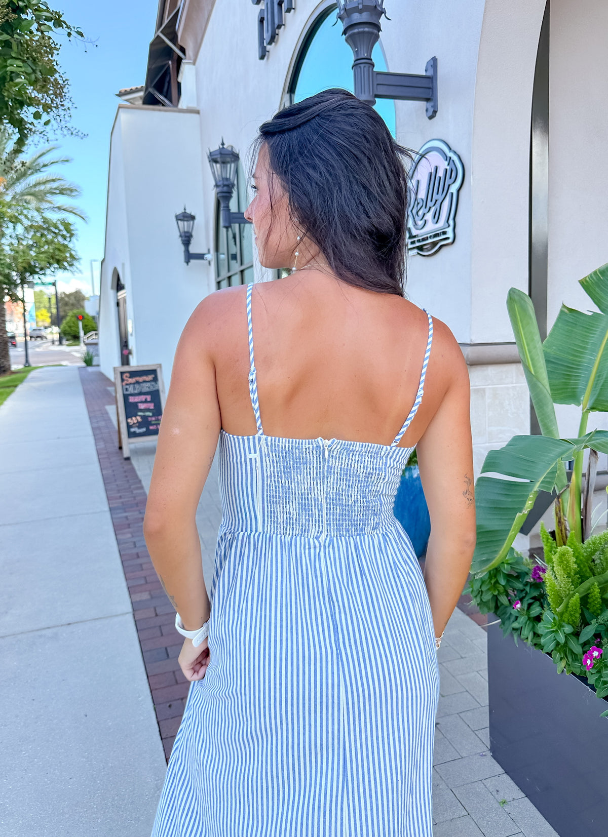 Blue Striped Maxi