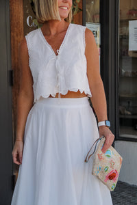 Lovely Tie Eyelet Top