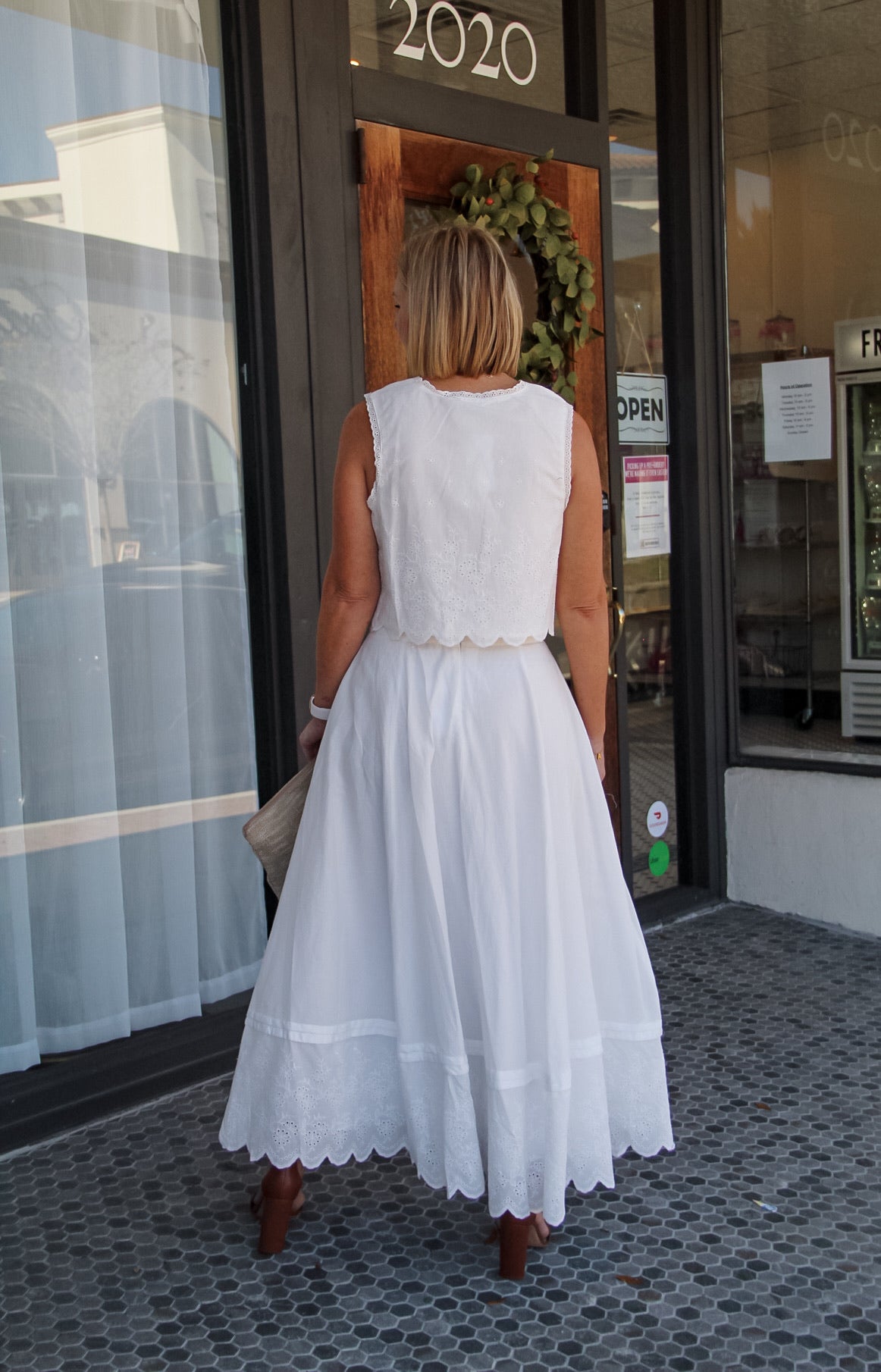 Lovely Tie Eyelet Top